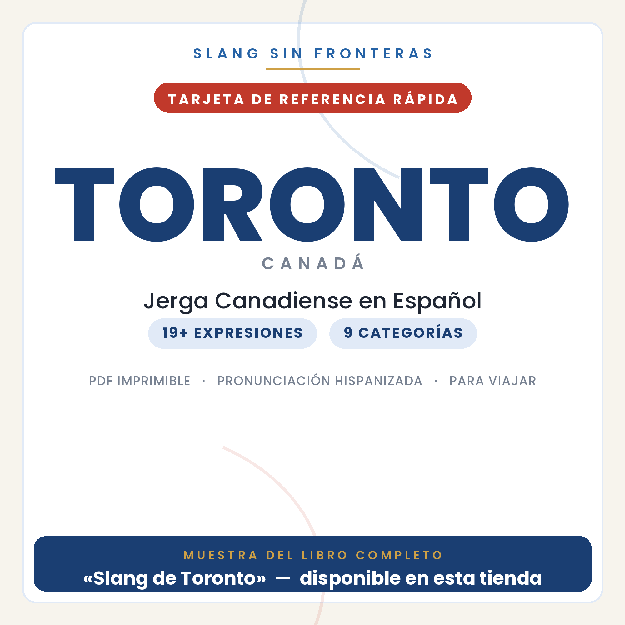 Slang de Toronto · Guía rápida