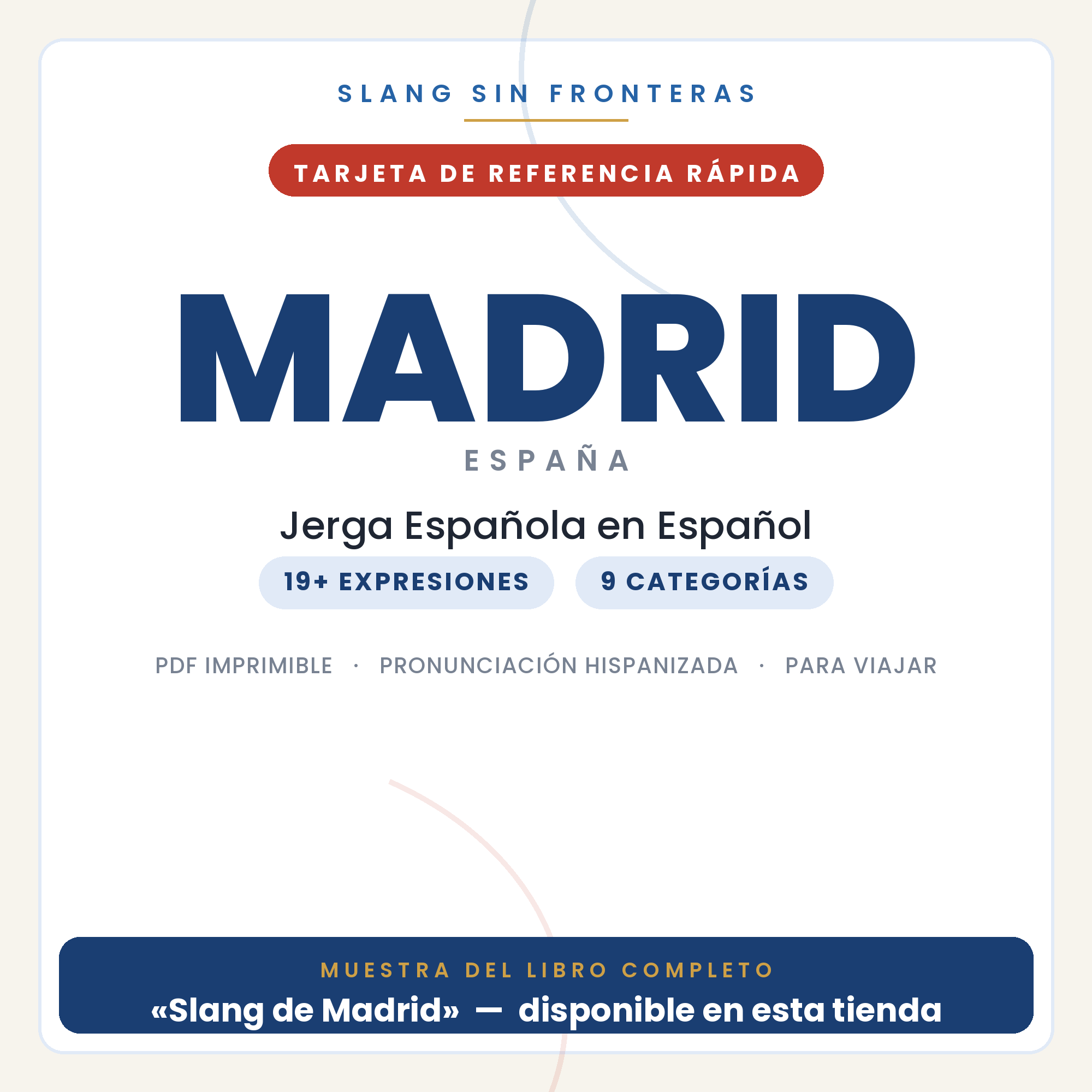 Slang de Madrid · Guía rápida