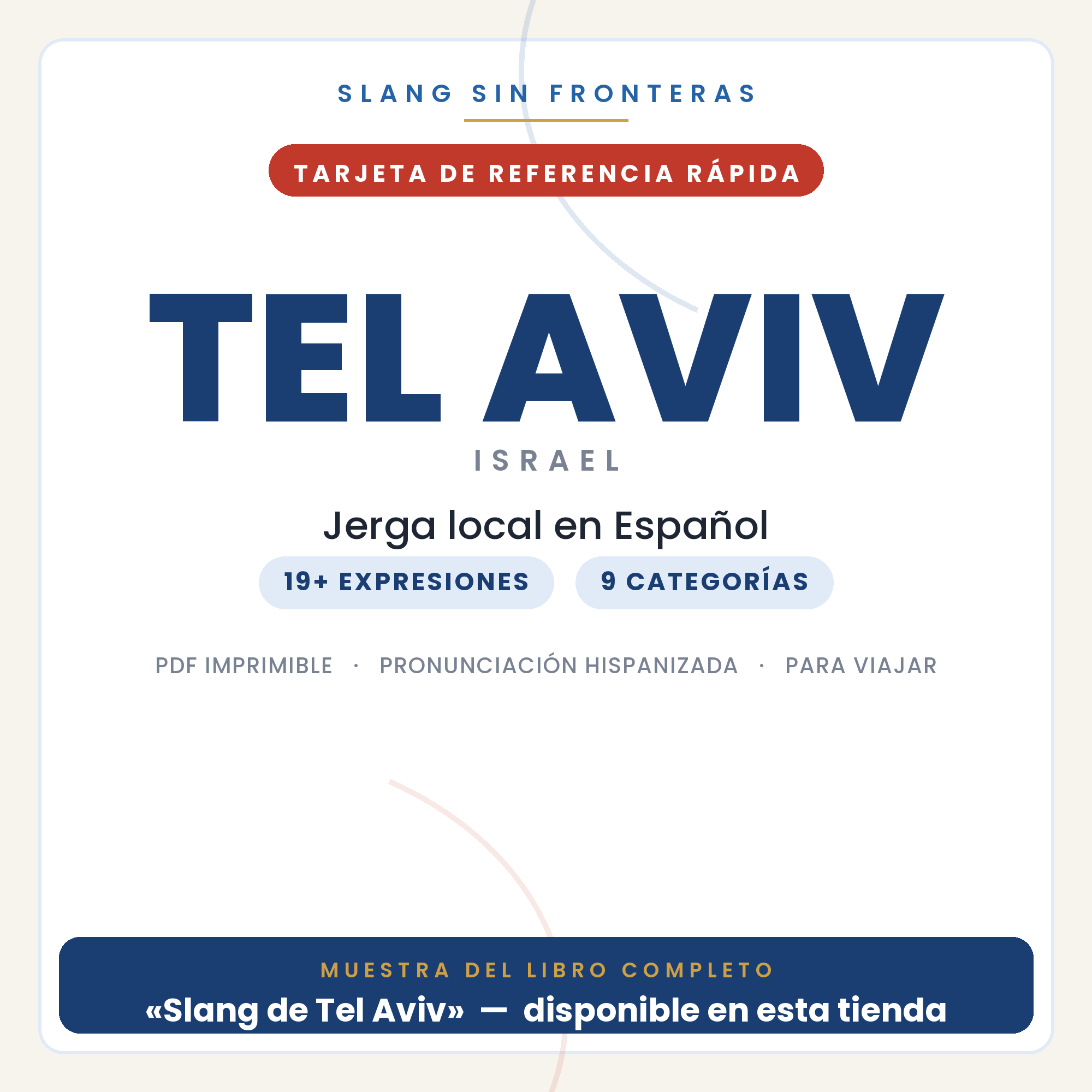 Slang de Tel Aviv · Guía rápida