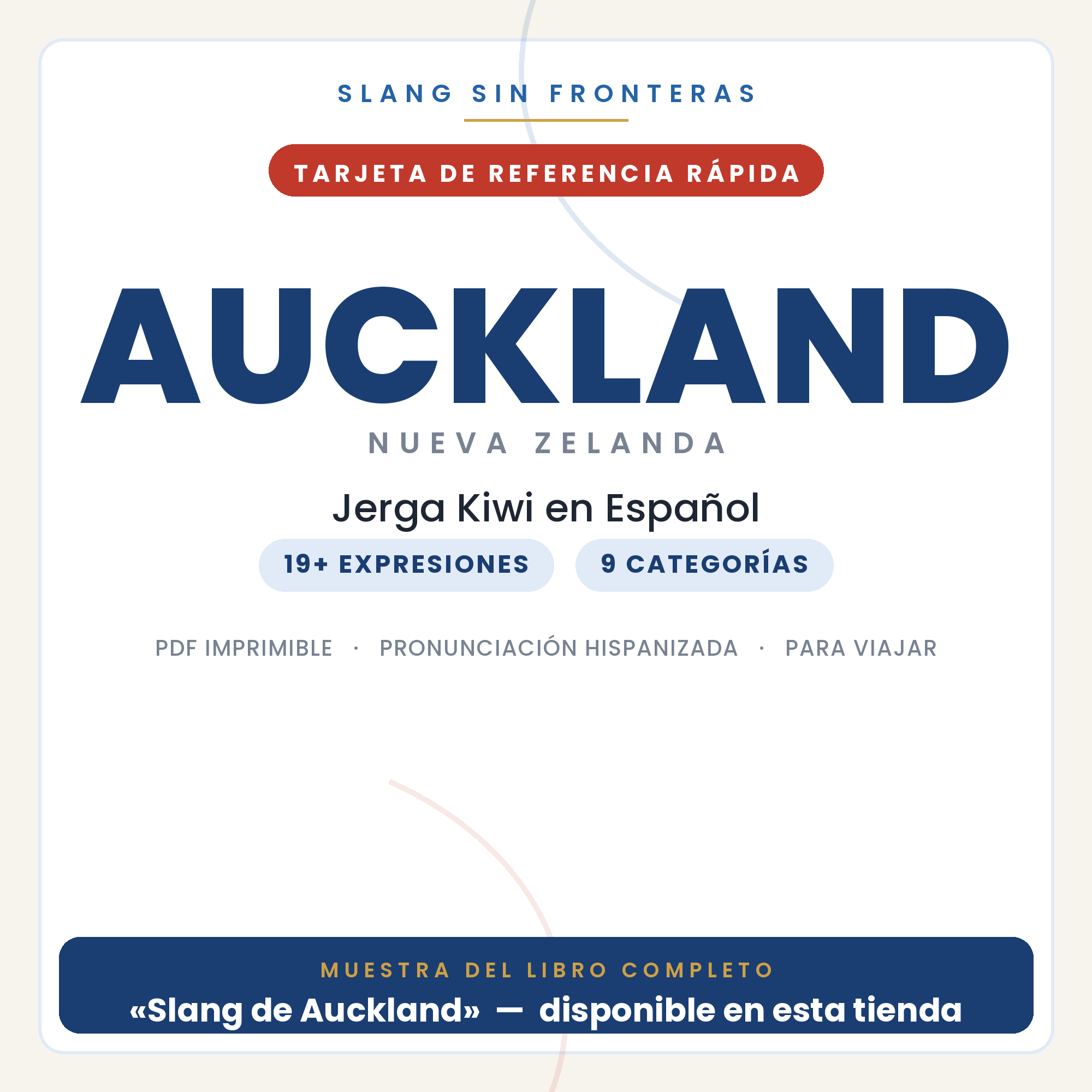 Slang de Auckland · Guía rápida