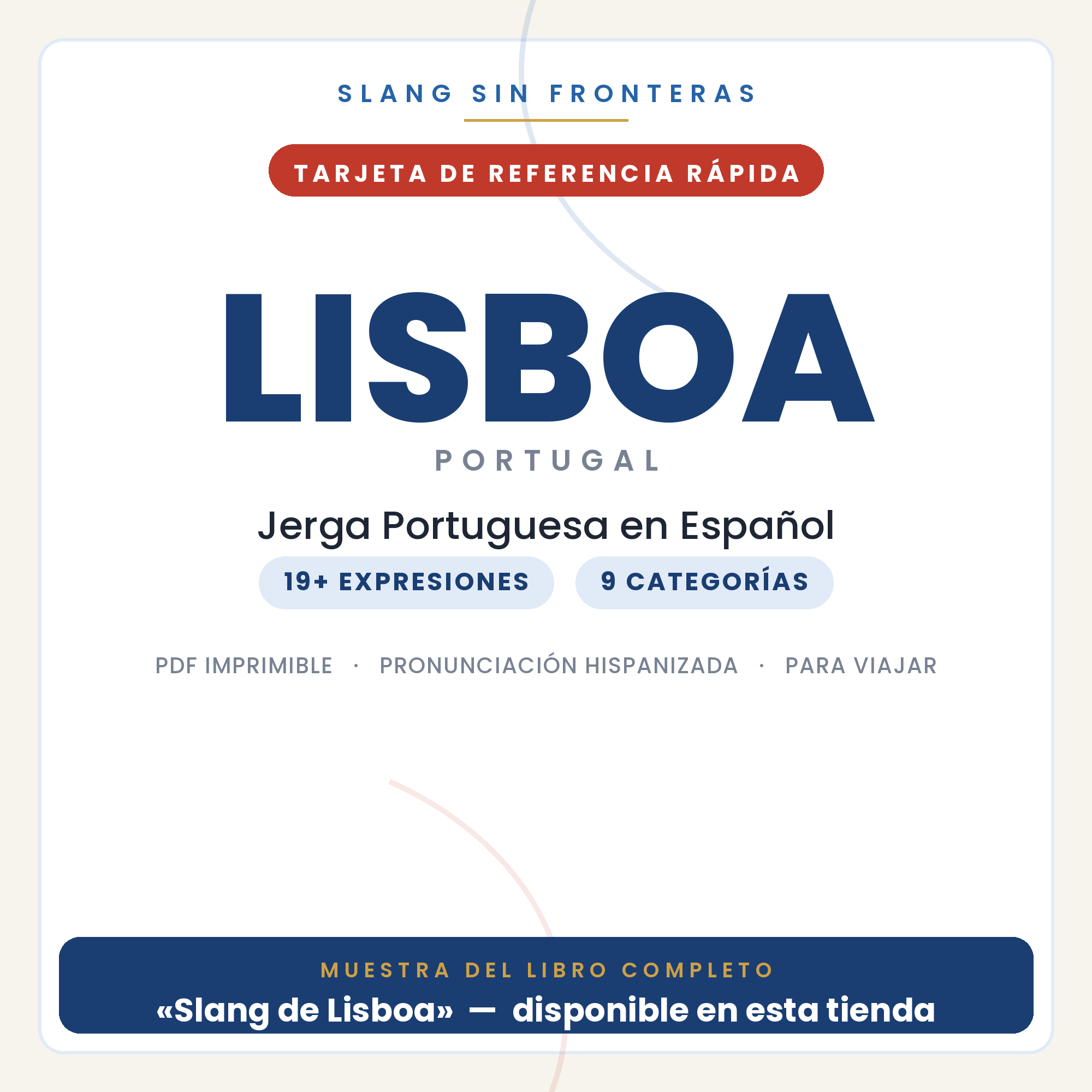Slang de Lisboa · Guía rápida