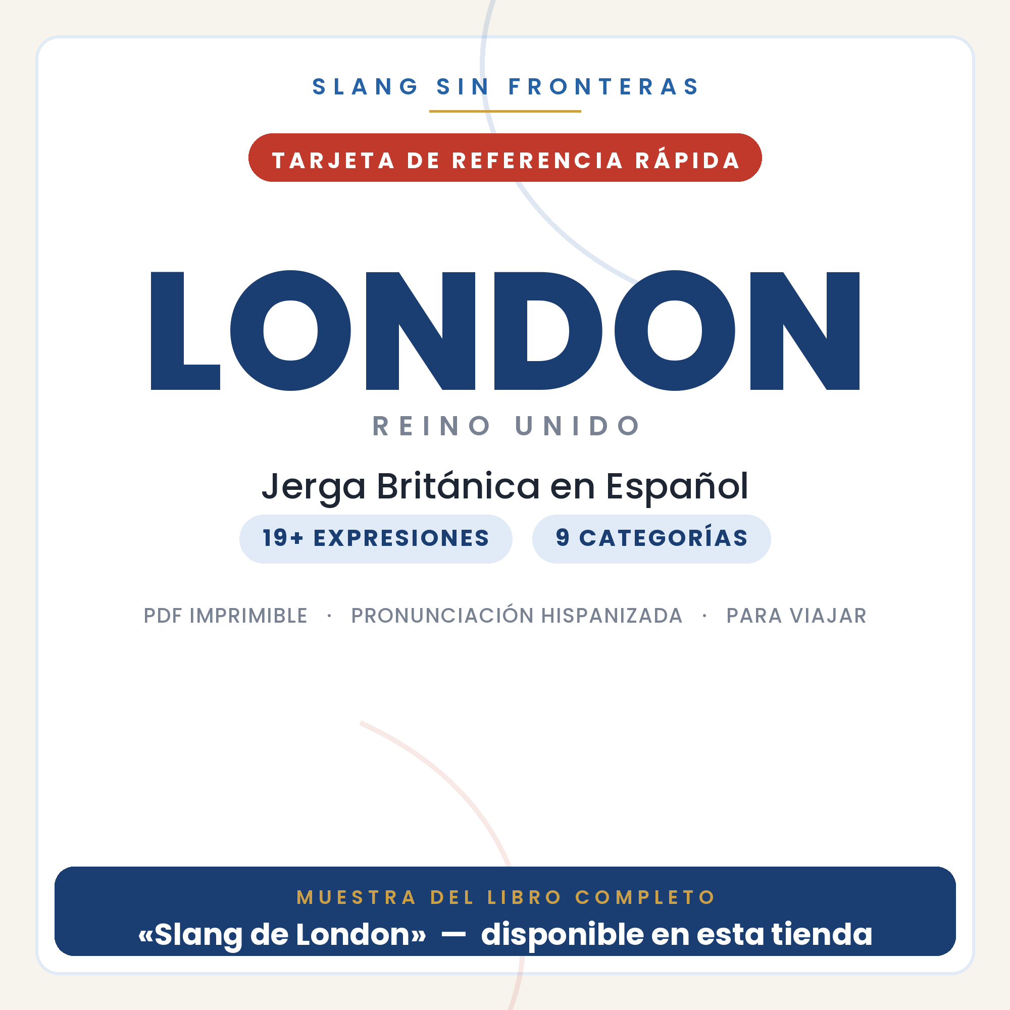 Slang de Londres · Guía rápida