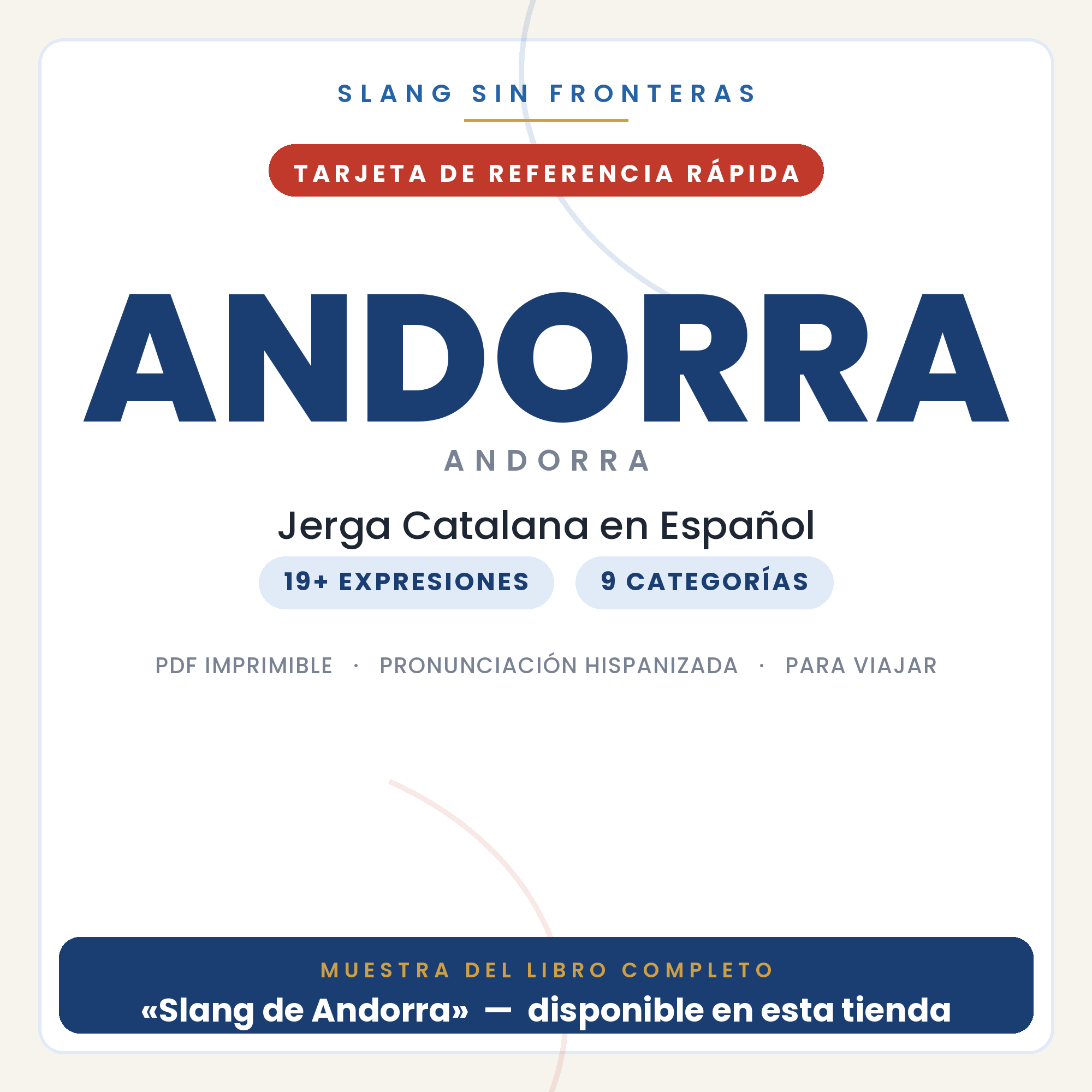 Slang de Andorra · Guía rápida